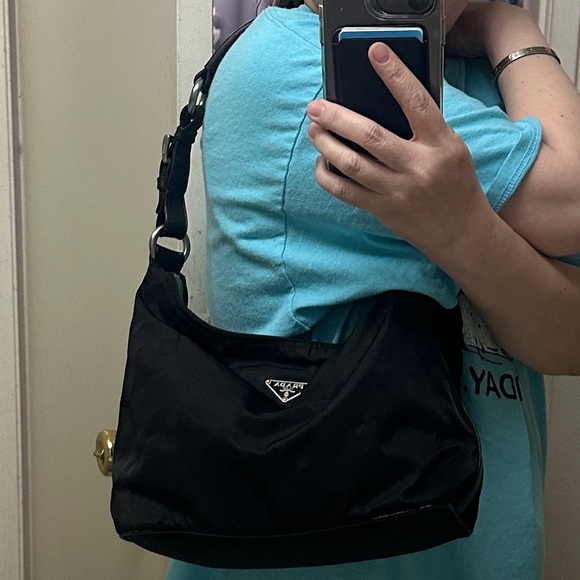 Prada nylon hobo shoulder bag - Picture 2 of 7
